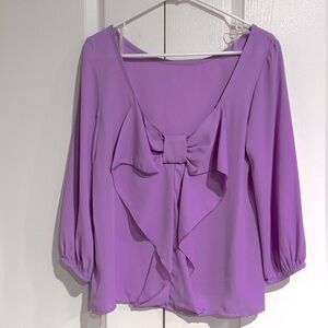Purple Women's Blouse w/Large Bow detail on the Back • NWT •